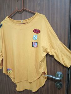 Bright Yellow Crop Top Trendy Fit For Youth