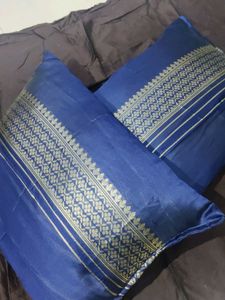 Blue & Gold Pillow Covers
