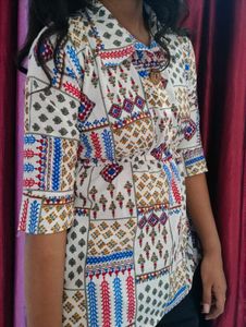 Elegant Blue &amp; Peach Salwar Suit