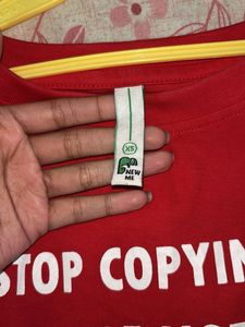 Red Graphic Crop Top