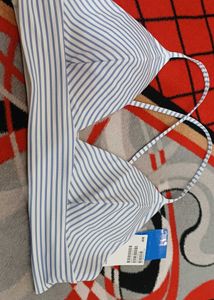 H&amp;M Striped Triangle Bra Top