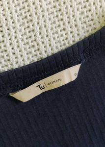 Navy Lace Trim Tank