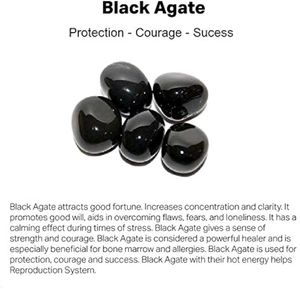 Black Agate Crystal Pendant
