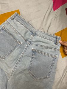 H And M Wide Light Blue Jeans