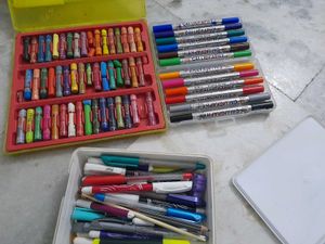 Oil Pastels And Sketch Pens ,game