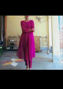 Pink Anarkali Suit Set