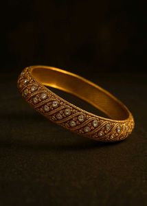 Vintage Gold Rhinestone Bangle