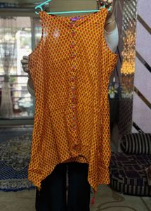 Paper Silk Asymetrical Kurta Set