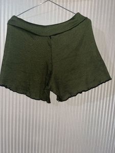 Olive Green Ruffle Shorts