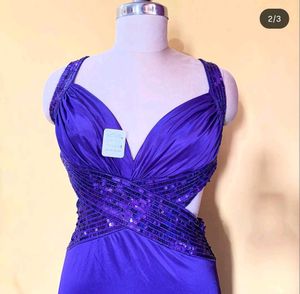 Elegant Purple Sequin Dress