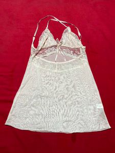 Lace Mesh Babydoll – Nude (Size XL)