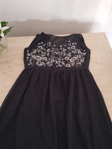 Embellished Party Wear Black Gown!!