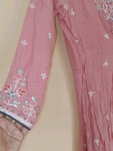 Ethnic Kurta With Attached Jacket