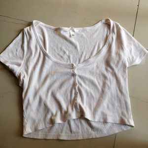 H&amp;M Ribbed New Crop Top 🌻