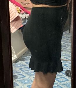 solid asymmetrical skirt