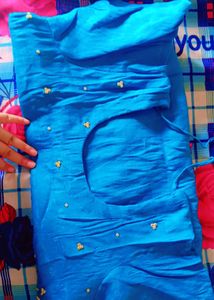Blue Embellished  Salwar Suit