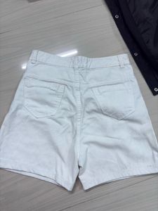 White Denim Shorts