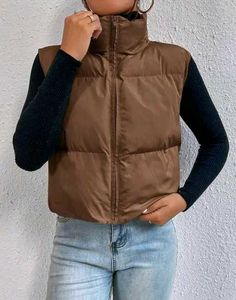 Stylish Puffer Brown Jacket
