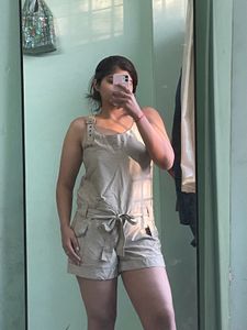 Cute Khaki Playsuit