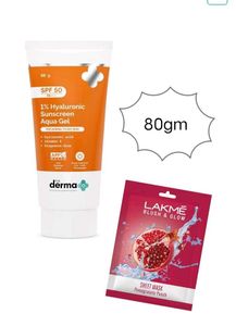 Derma Co Sunscreen & Lackme Sheet Mask