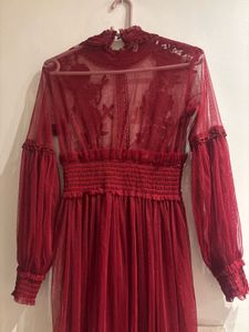 Elegant Maroon Midi Dress