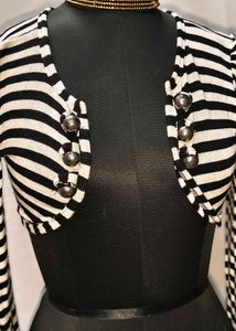 Tops For Rs.99 Only/ Black &amp; White Cardigan