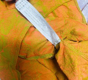 ZARA Cut -Out  Bodysuit Orange- Green Size S