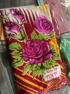 Assorted Unstitched Saree 3pc Combo