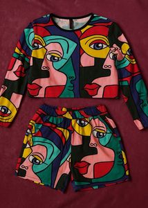 Abstract Face Print Coord Set