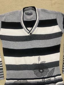 Woollen Striped Knit Kurta