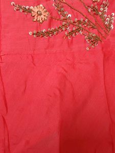 Embroidered Pink Kurta