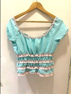 Cute Lace Trim Top