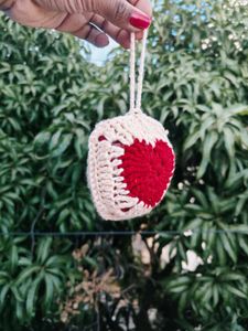 Crocheted Heart Ornament + Freebie Bookmarks