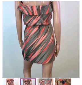 Grey Coral Strapless Hemline Gap 👗