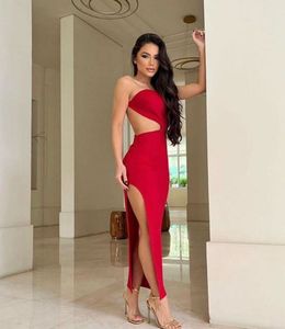 Red One-Shoulder Dress