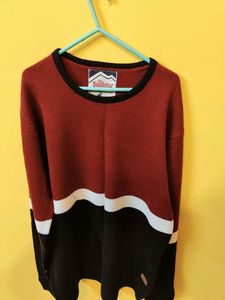 Roadster Men Black And Red Sweater