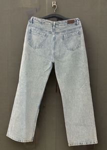 Vintage Wash Wide Leg Jeans