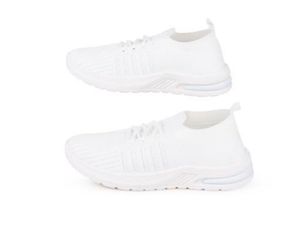 White Knit Sneakers
