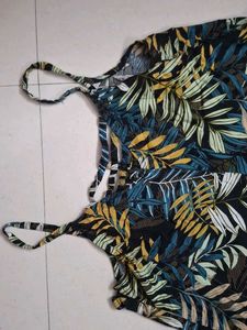 Leaf Print Sundress