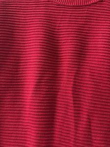 Red Knee Length Cardigan