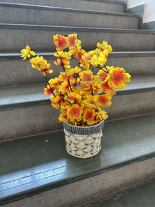Floral Arrangement in Woven Basket