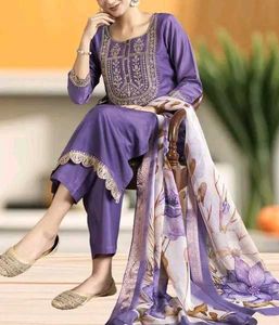 Purple Kurta Set
