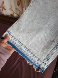 H&amp;M NEW Wrapover Waistband Straight Denim/EUR36