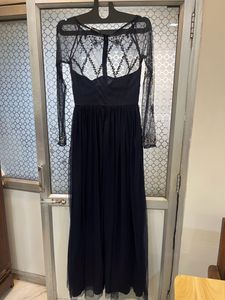 STREET 9 Navy Blue Embellished Maxi Dress