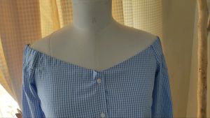Off-the-Shoulder Gingham Top