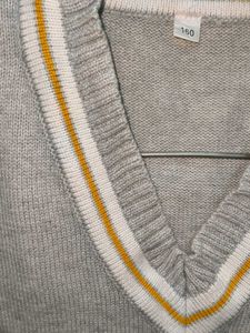 Grey Unisex Korean Sweater Vest