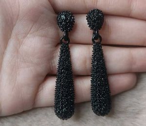 Black Drop Earrings