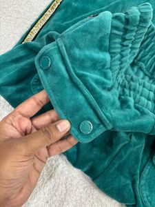 Juicy Green Velvet Joggers
