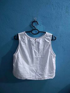 White Sleeveless Top