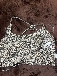 Leopard Print Cami Top backless